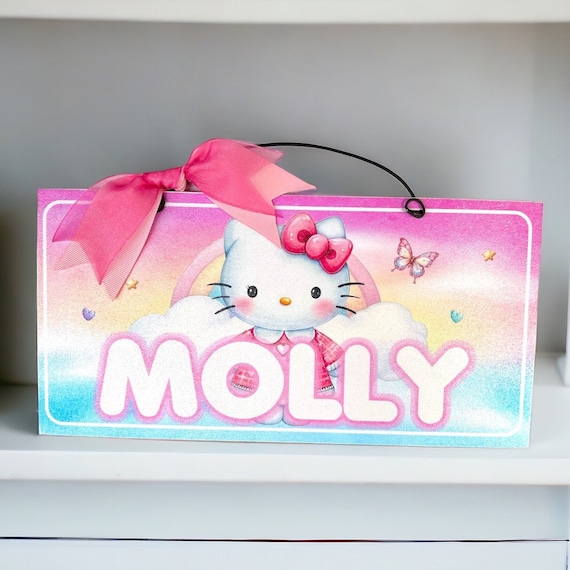 Personalized Hello Kitty Sign 6x12 Inches. - Etsy
