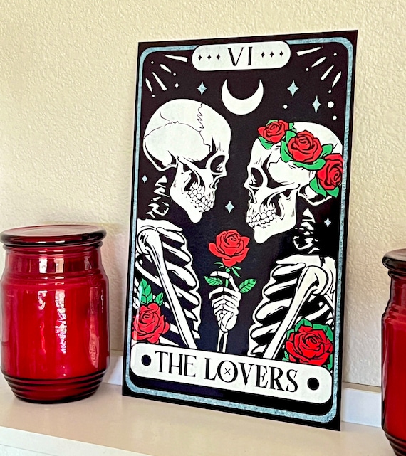 The Lovers Tarot Card Valentine 8x12 in Wood Sign. - Etsy