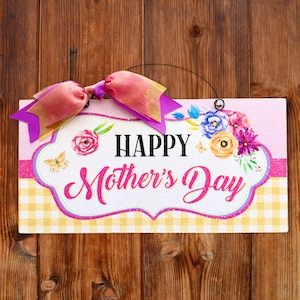 Happy Mother&#39;s Day sign. Wood or Metal option.