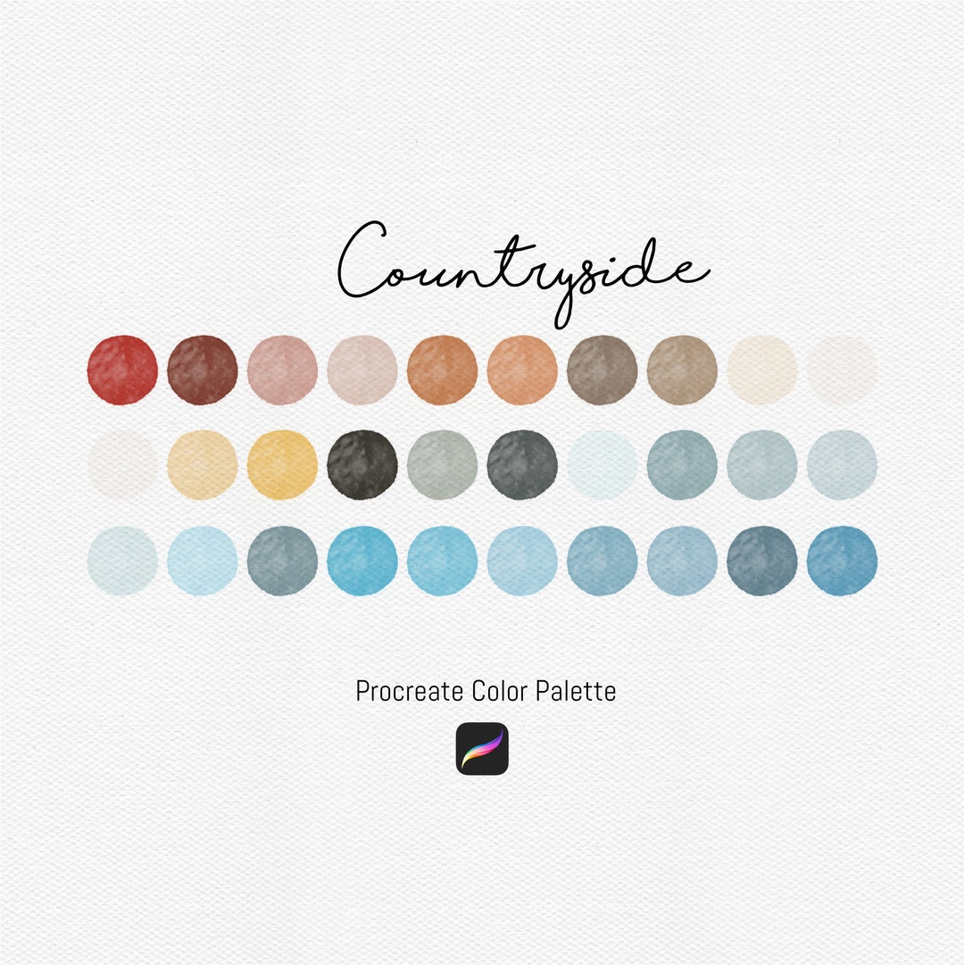 Countryside Procreate Color Palette Procreate Swatches - Etsy