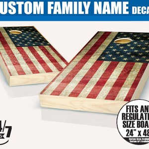 Arizona Flag #2 Distressed Wood Vintage Cornhole Board Decal Wrap Wraps 