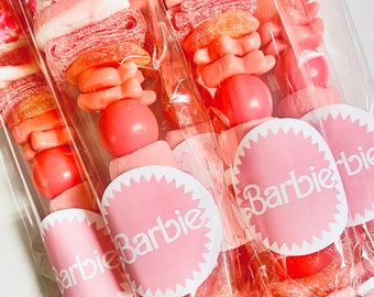 Qtà RISERVATA.23 Bomboniere Barbie Spiedini di caramelle stile lecca-lecca