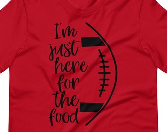 Hier zum Essen Fußball Tshirt