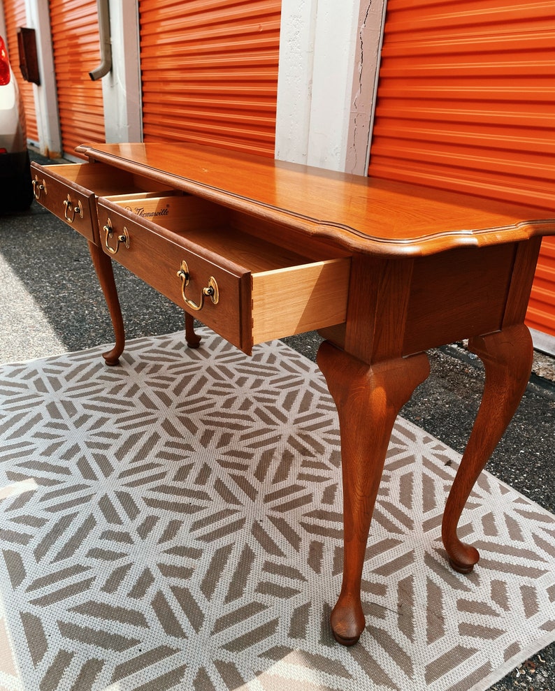 Thomasville Queen Anne Style Entryway Console Sofa Table Etsy