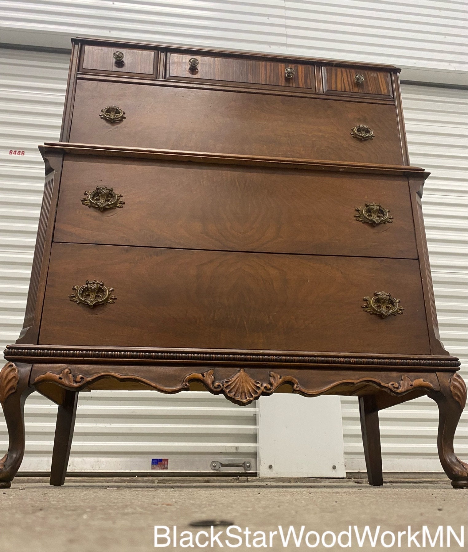 Rare Antique Walnut Chest on Chest Dresser Tall Chest of 6 Etsy