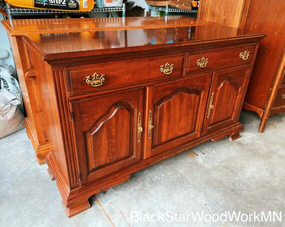 Antique cherry cheap sideboard buffet