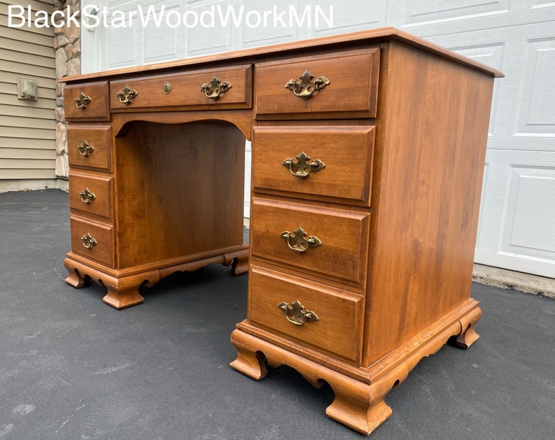 Pick Your Color Vintage Kneehole Desk by Sprague & Carleton Etsy