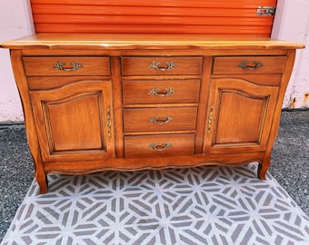 Pick your color! | Drexel Peasant Provincial Credenza | Buffet | Buy "As Is" or with the color of your choice.
