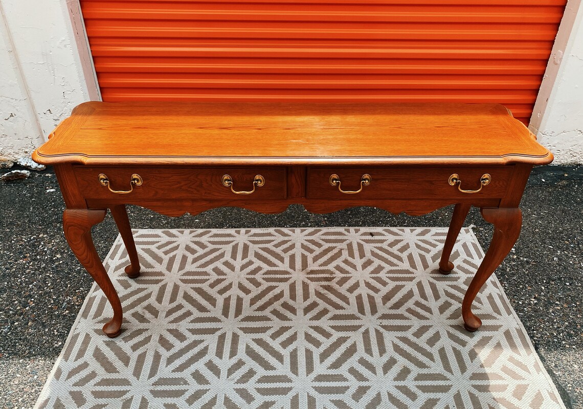 Thomasville Queen Anne Style Entryway Console Sofa Table Etsy