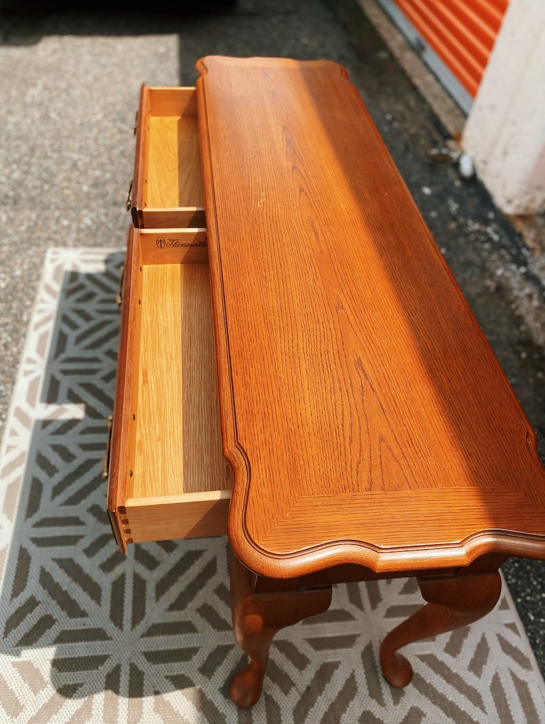 Thomasville Queen Anne Style Entryway Console Sofa Table Etsy