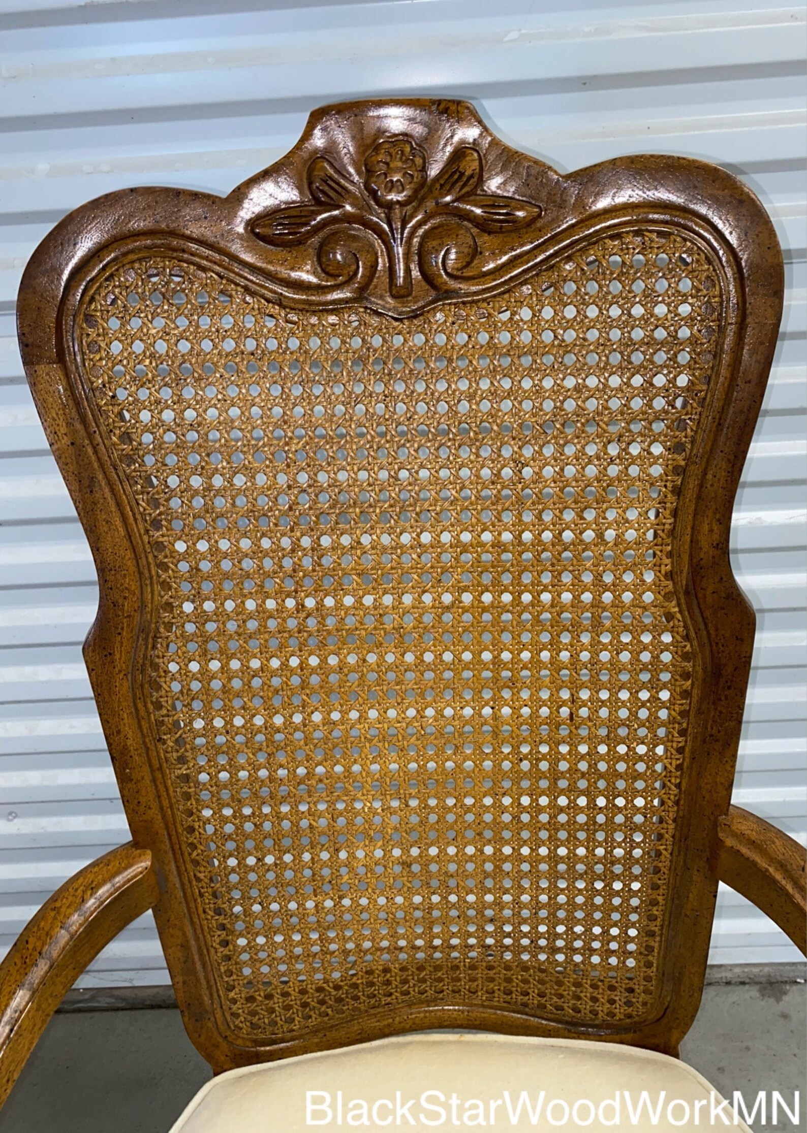 Set of 6 Drexel Heritage Dining Chairs Cane Back Etsy