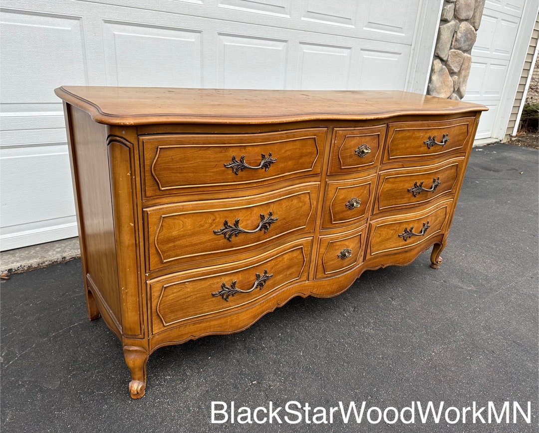 Pick Your Color French Provincial 9 Drawers Triple Dresser Buy With the ...