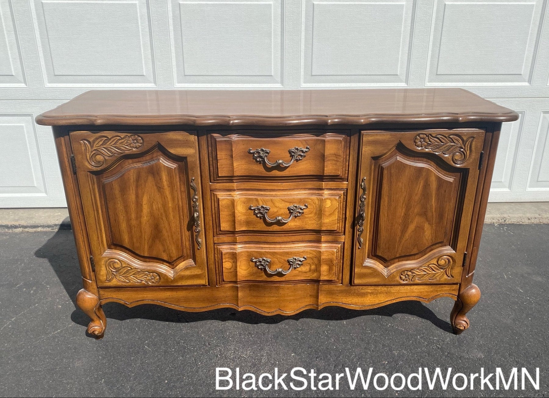 Pick Your Color! Vintage French Provincial Sideboard Buffet by