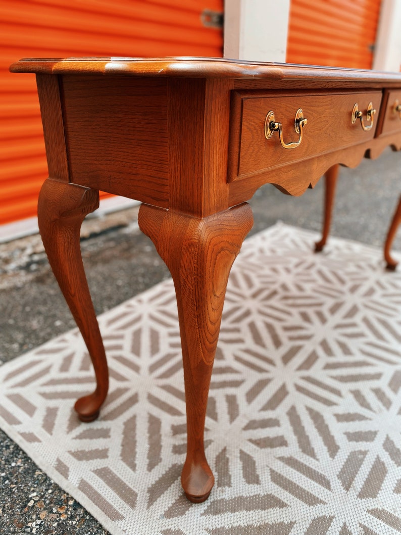 Thomasville Queen Anne Style Entryway Console Sofa Table Etsy