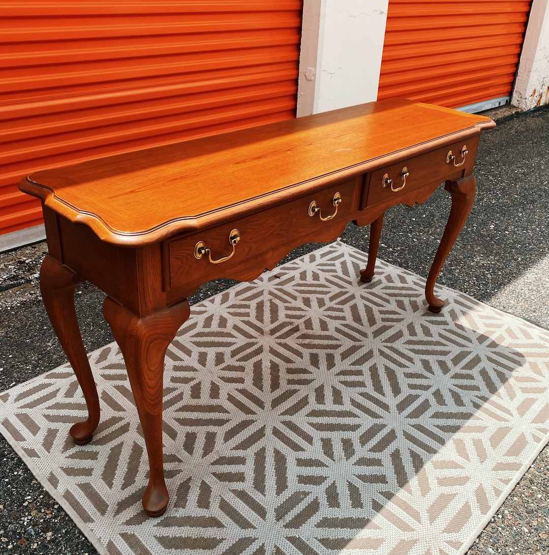 Thomasville Queen Anne Style Entryway Console Sofa Table Etsy