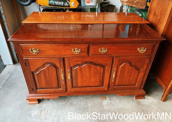 Antique cherry sideboard buffet deals