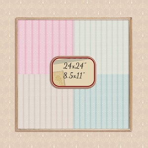 4 Carta da parati luminosa per casa delle bambole stampabile, download digitale, stampe bianche, beige, blu e rosa, set da 11