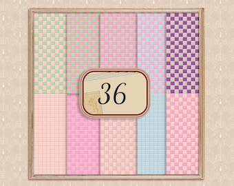 Dockhusgolv: 36 Shabby Chic-kakeltryck (digital nedladdning)