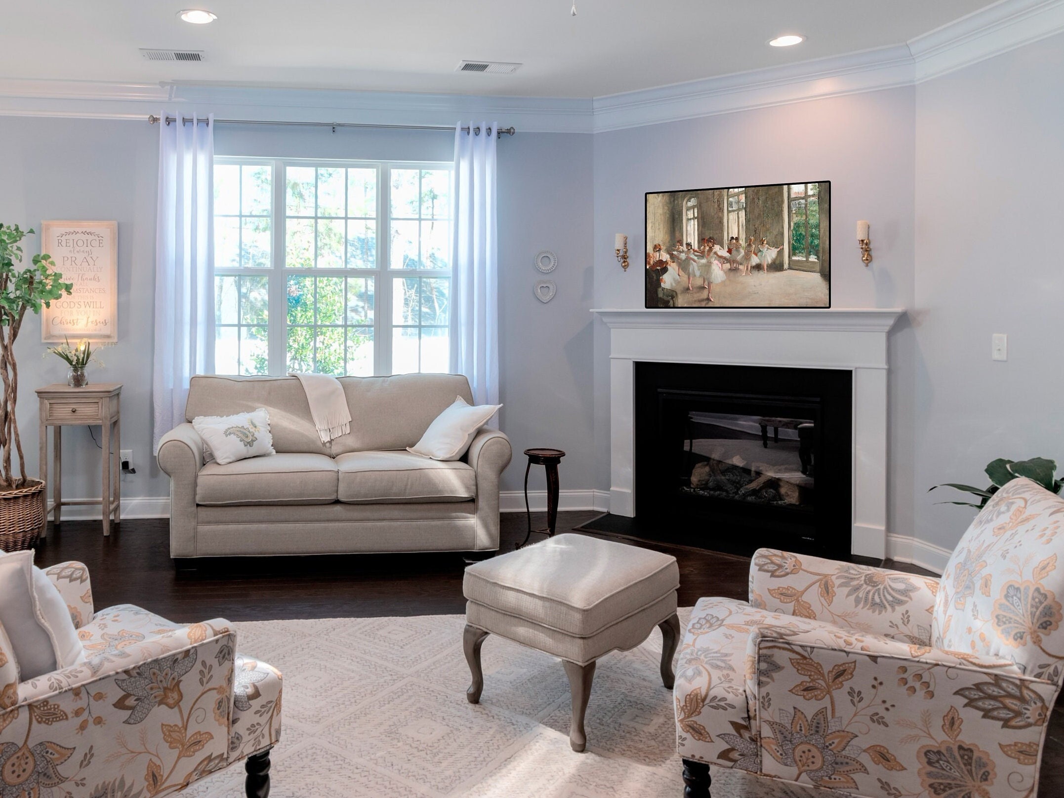 BALLERINA Frame Tv Art Store Samsung FRAME TV Artwork Vintage Elegant Ballet Dance Painting