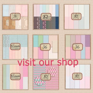 Dollhouse Wallpaper Dark Green 1 : 12 scale Easy Download Prints US LETTER Size 8.5x11" and 11x14" image 9