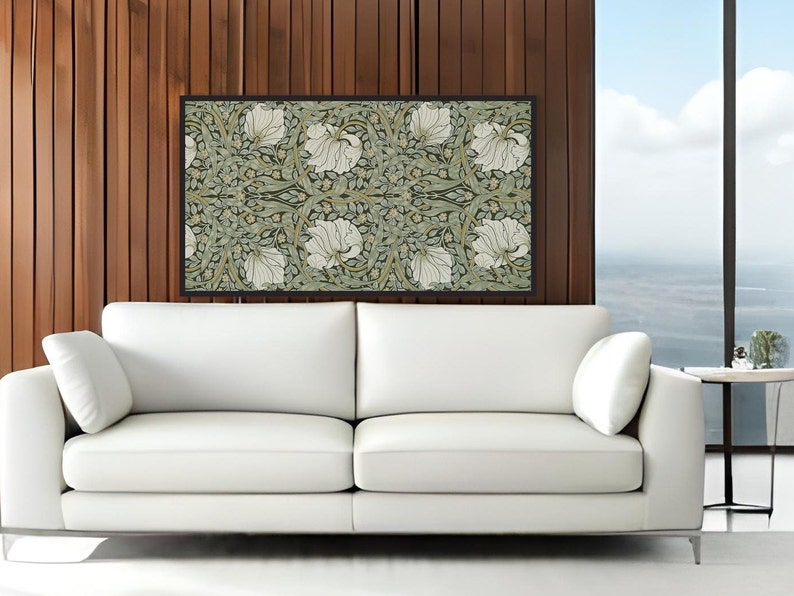 William Morris Samsung Frame TV Art Samsung Art Store Green Etsy