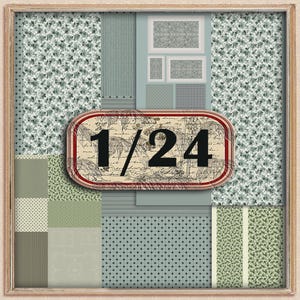 Ivy Trellis Dollhouse Wallpaper: Vintage Style Miniature Interiors (Digital Download) 3" 4"