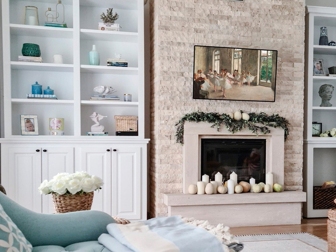 BALLERINA Frame Tv Art Store Samsung FRAME TV Artwork Vintage Elegant Ballet Dance Painting