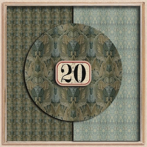 20 stampe di carta da parati verde per casa delle bambole, con fiori rosa scuri e strisce, stampabili, in miniatura per casa delle bambole, set di 20 stampe