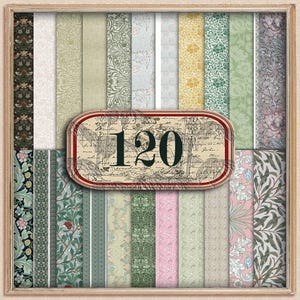 William Morris Dollhouse Tapete: Florale Ornament Drucke (Digitaler Download)