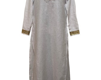 100% Linen Women&#39;s Long Tunic Top