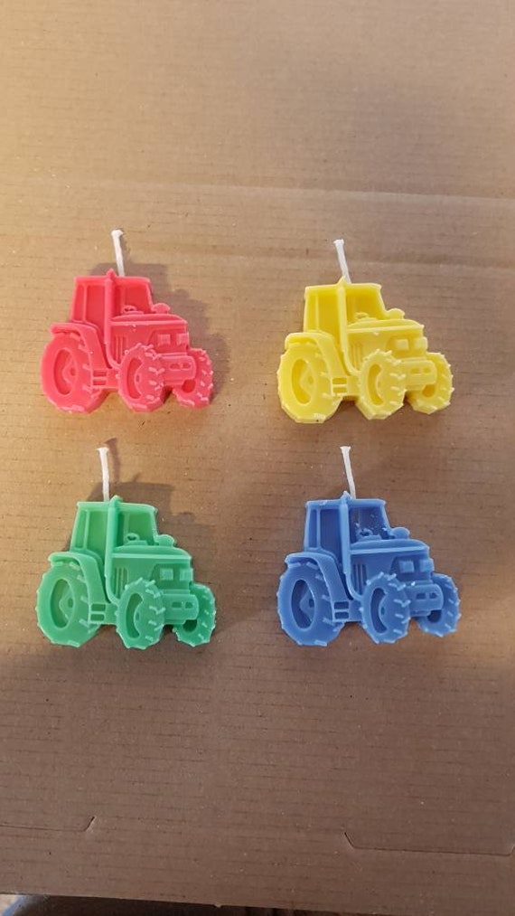 Tractor Birthday Candles X 4 Etsy