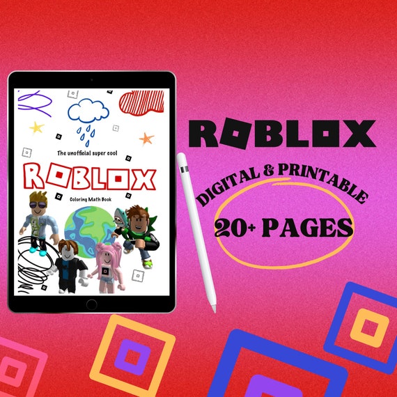roblox coloring math digital printable workbook 1st 2nd grade etsy