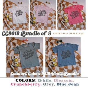 Comfort Colors C9018 Shirt Mockup Bundle, 9018 Flat Lay Mockup Bundle, 9018 Comfort Colors Mockups, Trendy CC9018 Mocks, Retro 9018 Mockups