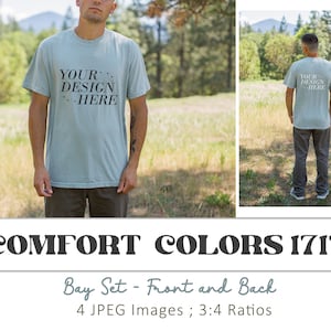 Comfort Colors 1717 Bay Mens Mockup for POD, Comfort Colors Bay T-Shirt Mockup, Comfort Colors Bay Male Mockups, Comfort Colors Male Mocks