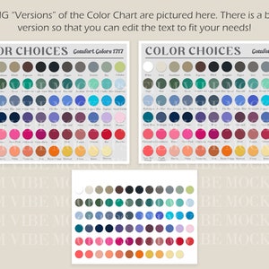 Solid Color Versions Comfort Colors Full Color Chart With All 71 Solid Colors, Semi Editable ...