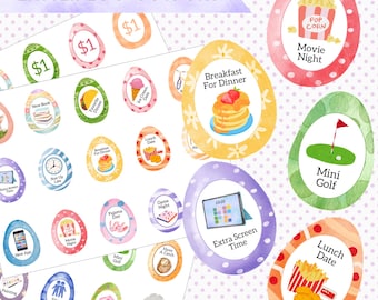 Printable Easter Egg Hunt Tokens: Prize Coupons (Digital Download)