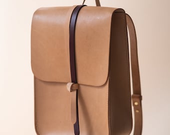 Natural leather Backpack