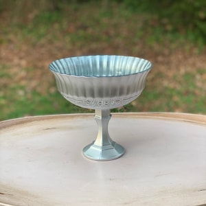 Silver Compote Vase, Silver Compote Bowl, Pedestal Vase, Wedding Centerpiece, Floral Centerpiece, Floral Decor, Wedding Decor, Bridal Shower