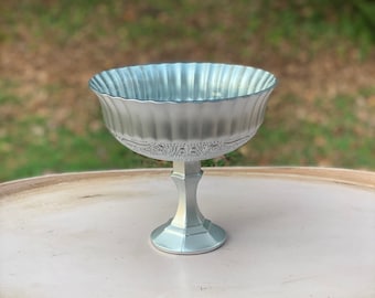 Silver Compote Vase, Silver Compote Bowl, Pedestal Vase, Wedding Centerpiece, Floral Centerpiece, Floral Decor, Wedding Decor, Bridal Shower