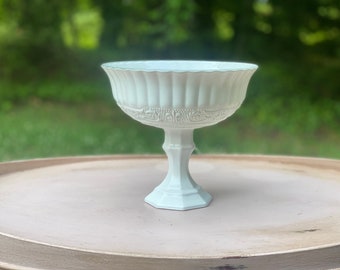 White Compote Bowl, White Compote Vase, Pedestal Vase, Wedding Centerpiece, Floral Centerpiece, Floral Decor, Wedding Decor, Bridal Shower