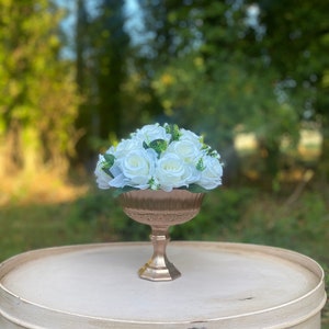 BULK! 10 Gold Compote Bowls, Gold Compote Vase, Pedestal Vase, Wedding ...