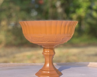 Bol à compote caramel, vase marron, bol à compote, vase sur pied, centre de table de mariage, centre de table floral, vase floral, shower de bébé