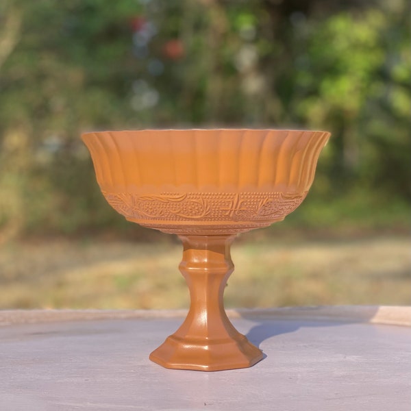 Caramel Compote Bowl, Brown Pedestal Vase, Compote Bowl, Pedestal Vase, Wedding Centerpiece, Floral Centerpiece, Floral Vase, Bridal Shower