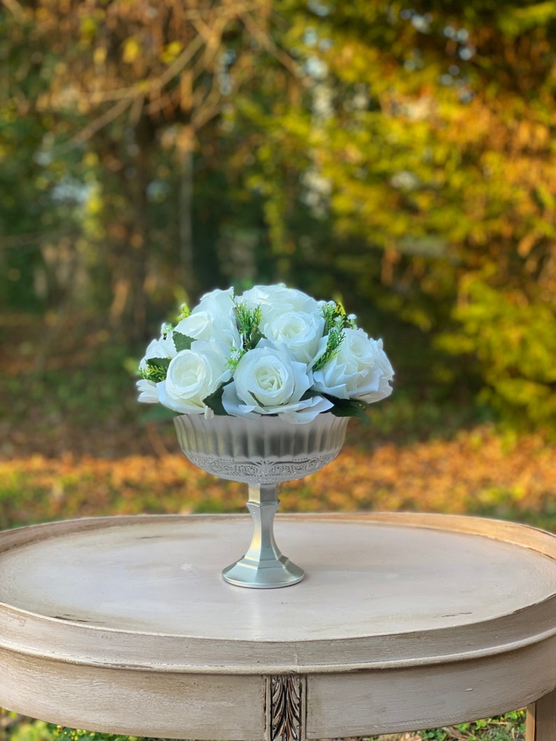 BULK 10 Silver Compote Bowls Silver Compote Vases Pedestal Etsy