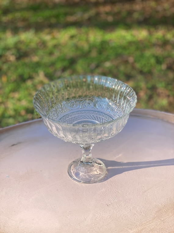 Clear Compote Vase, Clear Compote Bowl, Pedestal Vase, Wedding Centerpiece, Floral Decor, Wedding Decor, Floral Centerpiece, Bridal Shower