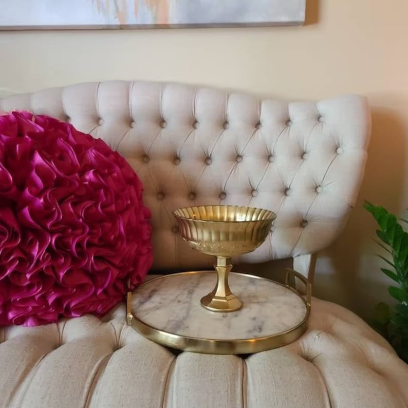 Gold Compote Bowl Gold Compote Vase Pedestal Vase Wedding Etsy