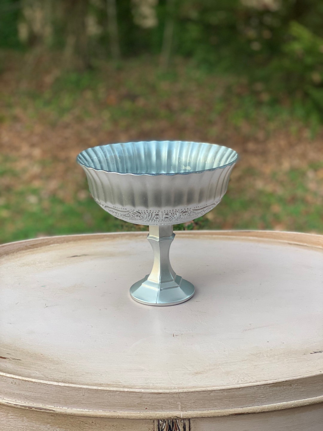 BULK! 10 Silver Compote Bowls, Silver Compote Vases, Pedestal Vase ...