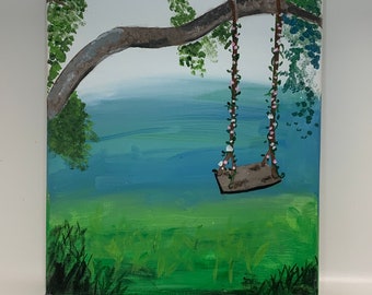 Nature tree in swing painting