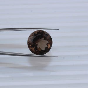 Natural smoky Quartz smoky round Shape Quartz Loose Faceted Calibrated size 16x16mm Brilliant Cut Quartz Loose Gemstone For Jewelry Making