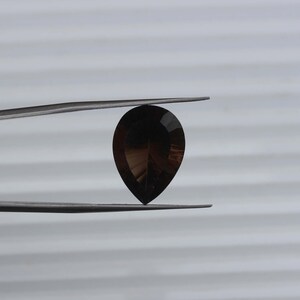 Natural smoky Quartz size 18x13mm Brilliant Cut smoky Quartz Loose Gemstone For Jewelry Making pear Shape Quartz Loose Faceted Calibrated